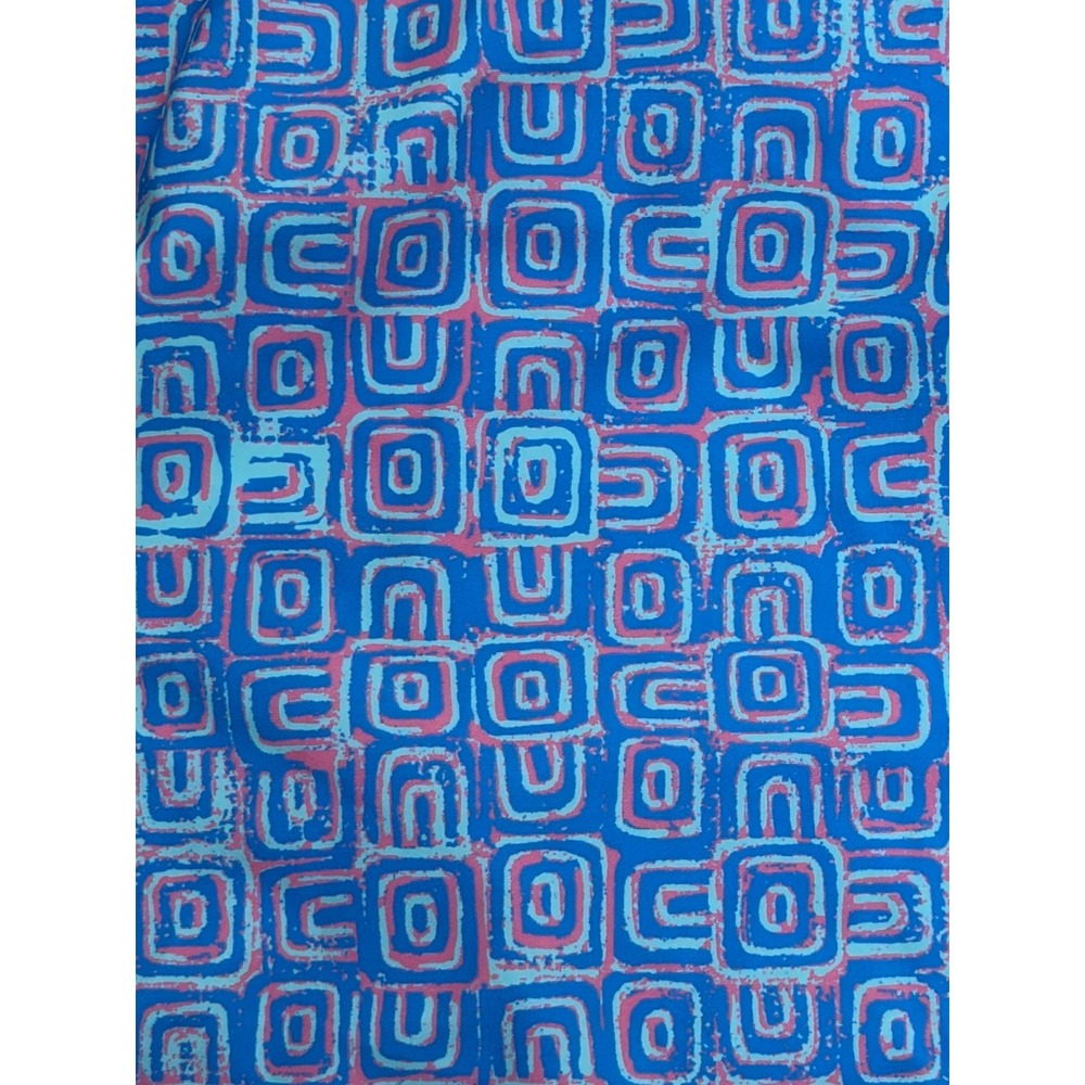 Raisins Girls Size 12 Norie One Piece Swimsuit Blue Geometric Caged Back - Picture 2 of 13